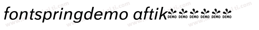 fontspringdemo aftik字体转换